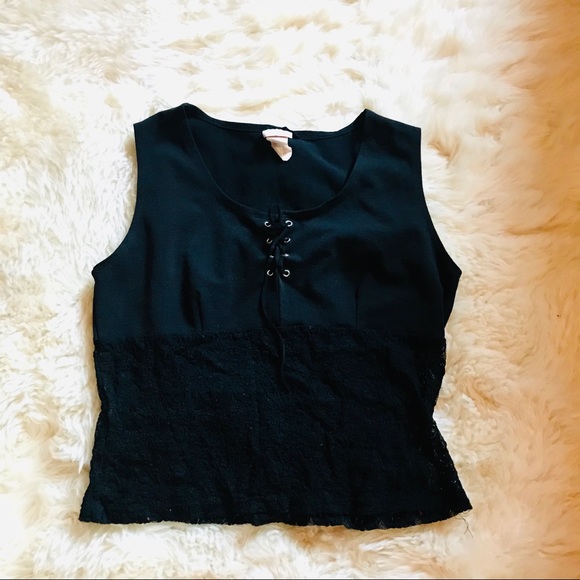 Lace up Crop Top - Picture 2 of 5